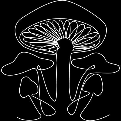 Mushrooms continuous line drawing white Thumbnail