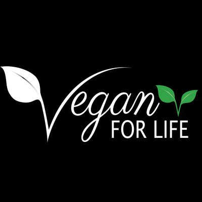 Vegan for life white - leaf Thumbnail
