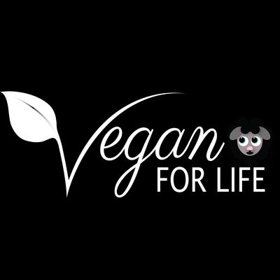 Vegan for life white - black lamb Thumbnail